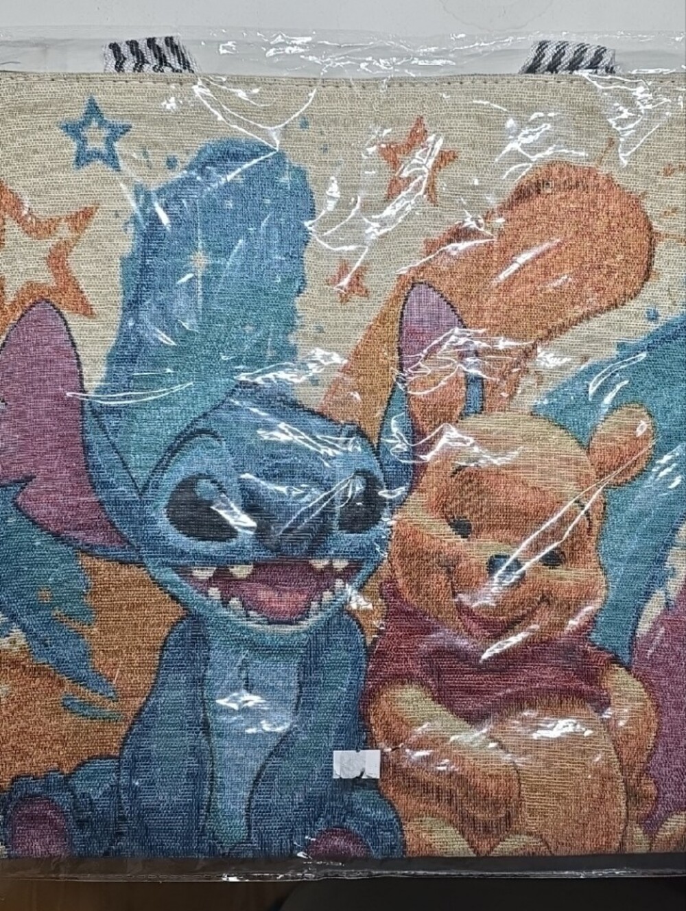 Disney Stitch & Friends Tapestry Tote Bag - Colorful Cartoon Print